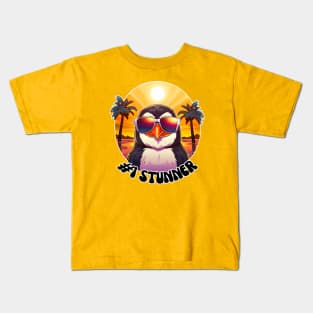 #1 Stunner Penguin - Sunset Style Kids T-Shirt
